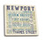 Lantern Press Newport Rhode Island Typography -Set of 4 Ceramic Coasters Cork-Backed Absorbent-