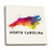 Lantern Press North Carolina State Abstract Watercolor -Set of 4 Ceramic Coasters Cork-Backed Absorbent-