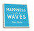 Lantern Press Outer Banks North Carolina Happiness Comes in Waves Simply Said -Set of 4 Ceramic Coasters Cork-Backed Absorbent-