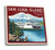 Lantern Press San Juan Island Boy Waving at Ferry -Set of 4 Ceramic Coasters Cork-Backed Absorbent-