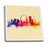 Lantern Press St. Louis Missouri Skyline Abstract -Set of 4 Ceramic Coasters Cork-Backed Absorbent-