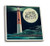 Lantern Press Long Beach Island New Jersey Beaming Lighthouse Collection Lighthouse and Moon 106174 -Set of 4 Ceramic Coasters Cork-Backed Absorbent-