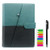 HOMESTEC Smart Notebook Reusable Wirebound Notebook Sketch Pads-Black Green-
