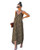 HARHAY Women's V Neck Lace Trim Adjustable Spaghetti Straps Casual Summer Dress Sleeveless Long Sexy Backless Maxi Dress Brown Leopard M