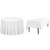 LinenTablecloth 108-Inch Round Polyester Tablecloth White  and  60 x 126-Inch Rectangular Polyester Tablecloth White
