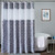 UFRIDAY Damask Decor Fabric Shower Curtain Easy Care Floral Bathroom Curtain with Light Filtering Mesh Window Waterproof and Machine Washable Weighted Bottom Hem 72x75 Inches Gray Blue