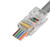 RJ45 Cat6 Pass Through Connectors - EZ Crimp Connector Network Plug for Unshielded Twisted Pair Solid Wire  and  Standard Cables -100 pcs-