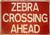 Wall-Color 9 x 12 Metal Sign - Zebra Crossing Ahead - Vintage Look