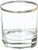 Luminarc 4 Piece Metallic 10.5 oz Gold Rimmed Aristocrat Double Old Fashioned, Clear