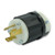 Leviton 2631-PLC 30 Amp, 277 Volt, NEMA L7-30P, 2P, 3W, Industrial Grade Locking Plug, Grounding, Power Indication, Black-White