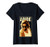 Womens The Big Lebowski Abides The Dude Portrait Panel V-Neck T-Shirt
