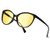 TJUTR Night-Vision Glasses for Women HD Polarized Night-Driving Glasses Reduce Glare Nighttime Glasses UV Protection -Black Frame-Yellow Night-Vision Glasses-