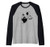 Black  and  White Paint Splatters Cool Vibrant Colorful Designs Raglan Baseball Tee