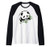 Cute Baby Panda Bear with Bamboo Raglan Baseball Tee