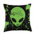 i-Create Alien Head Green Goo Slime Paint Dripping Splatter Throw Pillow 18x18 Multicolor