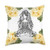 Floral Buddha Meditation Designs Meditation Mandala Silhouette Yoga Lover Yellow Floral Gift Throw Pillow 18x18 Multicolor