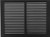 14"w X 10"h Steel Return Air Grilles - Sidewall and Ceiling - HVAC Duct Cover - Black [Outer Dimensions: 15.75"w X 11.75"h]