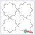 Stencil - Moroccan Polkadot Star Tile Allover Pattern Best Vinyl Large Stencils for Painting on Wood Canvas Wall etc.-M -15" x 15"-- Ultra Thick Exhibit Grade White Color Material
