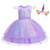 WonderBabe Girls Unicorn Dress Pageant Flower Girl Clothes Kids Unicorn Fancy Dress Tutu Ball Gowns with Headband -Purple3-4Years-