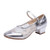 HENWERD Women Dancing Rumba Waltz Prom Ballroom Latin Salsa Dance Singles Shoes -Silver8.5 US-