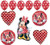 LOONBALLOON Minnie Mouse Bow Red Polka Dots Hearts -11- Party Mylar  and  Latex Balloons Set