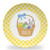 Tiny Expressions - Personalized Easter Plate for Kids with Customized Name and Colorful Bunny in Basket - BPA Free - Dishwasher Safe