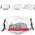 Cat with Santa Claus Hat Whiskers on The Pillow Winter Night Mouth Face Mask Anti Breathable Filter Dust Absorb Sweat Washable Reusable Masks