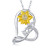 Sunflower Necklace Gifts for Women 925 Sterling Silver Gold Yellow Flower Pendant Necklaces Jewelry Wedding Gift for Wife Girlfriend Best Friends -Sunflower 2-