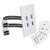 MXTECHNIC 4 Ports 4K HDMI Wall Plate Outlet Cover with 6 Inch Female to Female High Speed HDMI Pigtail Cable for Video Game SystemsTV Boxes or Other HDMI-Ethernet Channel-enabled Devices White