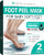 Foot Peel Mask - Large Size - For Cracked Heels Dead Skin  and  Calluses - Make Your Feet Baby Soft  and  Get a Smooth Skin Removes  and  Repairs Rough Heels Dry Toe Skin - Exfoliating Peeling Natural Treatment. -2 Pack-
