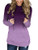 MODARANI Purple Sweatshirs Women Pullover Tie Dye Hoodies Tunic Tops Pockets L