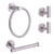 Ntipox 4 Piece Stainless Steel Bathroom Hardware Set Include Hand Towel Ring Toilet Paper Holderand 2 Robe Towel HooksBathroom Accessories Kit Nickel Brushed