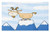 Ambesonne Goat Doormat Doodle Cartoon Goat Smiling and Standing on Top of Mountain Pick Digital Illustration Decorative Polyester Floor Mat with Non-Skid Backing 30" X 18" Multicolor