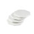 American Atelier Drink Coaster Set Marble Square, Set of 4, 4"x4", White Octagon