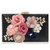 Milisente Evening Bag for Women Flower Wedding Evening Clutch Purse Bride Floral Clutch Bag?Black-