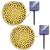 Solar Outdoor String Lights Patio - 2 Pack 72ft 8 Modes Solar Outside Lights String 200 Led Waterproof Outdoor Fairy Lights for Garden Fence Balcony Cafe Wedding Decoration -Warm White-