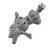 BLINGFACTORY Hip HOP ICED White Gold Plated LAB Diamond Rapper's Large Doughboy Pendant