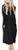AUSELILY Women's Solid Plain Long Sleeve Pockets Empire Waist Pleated Loose Swing Casual Flare Dress -XSBlack-