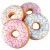 Rhode Island Novelty Plush Donut Pillow - White