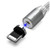 LED Magnetic USB Cable Fast Charging Type C Cable Magnet Charger Data Charge Micro USB Cable Mobile Phone Cable USB Cord for iOS 1m for iOS Silver