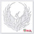 Stencil - Firebird Stencil - DIY Art Template Best Vinyl Large Stencils for Painting on Wood Canvas Wall etc.-L -20" x 21"-- Ultra Thick Exhibit Grade White Color Material