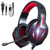 TYUOBOX Gaming Headset with Microphone for PS4 Xbox One PC Over Ear Headphones with Mic Wire Noise Cancelling LED Light Bass Surround for Playstation Nintendo PS3 Games -Black Red-