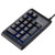Back Light Numeric Keypad, SurnQiee USB Wired keypad 3 Colors Backlit Keyboard, Full Size 19 Key Portable Multi-Function Number Pad for Laptop Desktop Computer PC Notebook - Black