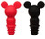 Disney Parks Mickey Mouse Icon Silicone Bottle Wine Stopper Set of 2