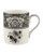 Spode - Heritage Collection Porcelain Mug Featuring Black and White Floral Motif - 16 oz