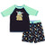 Star Wars The Mandalorian Baby Yoda Big Boys Rash Guard Swim Trunks Set Black-Green 7-8
