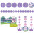 Unicorn Fantasy Party Decorations Supplies Pack Includes: Centerpiece, Jointed Banner, and Dizzy Danglers (Variety Pack Bundle)