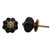 IndianShelf Handmade Ceramic Solid Dresser Knobs Drawer Cabinet Kitchen Wardrobe Door Pulls Handles -3.81 cm Black 2 Piece-