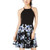 Speechless Women's Junior's Teen Fit  and  Flare Dress with Layered Skirt Black-Mutli Floral 7