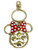 Disney Parks Official Stainless Steel Keychains (Gold Minnie Head)